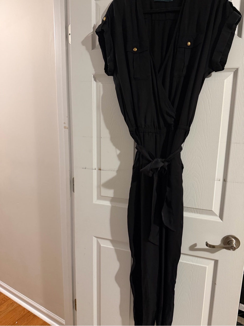 Ralph Lauren Black Short-Sleeve Jumpsuit